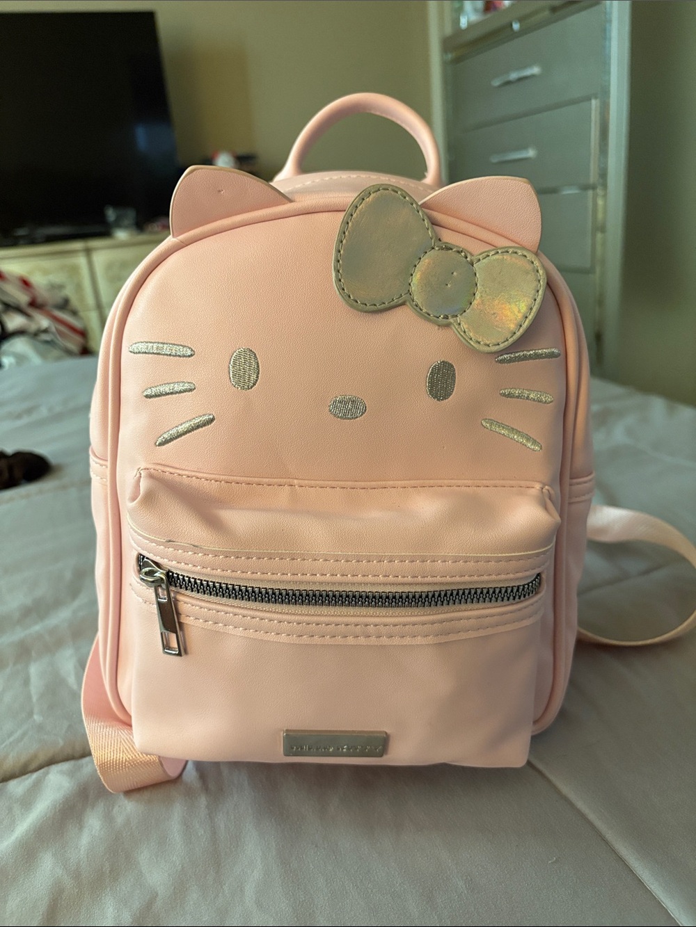 Hello Kitty Mini Backpack with Metallic Bow